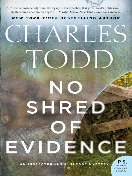 Title details for No Shred of Evidence by Charles Todd - Wait list